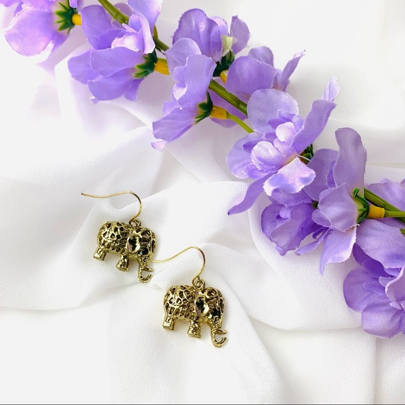 🌹PURE EXPRESSION Hypo Allergenic Elephant charm pendant goldtone dangle … - Picture 4 of 8